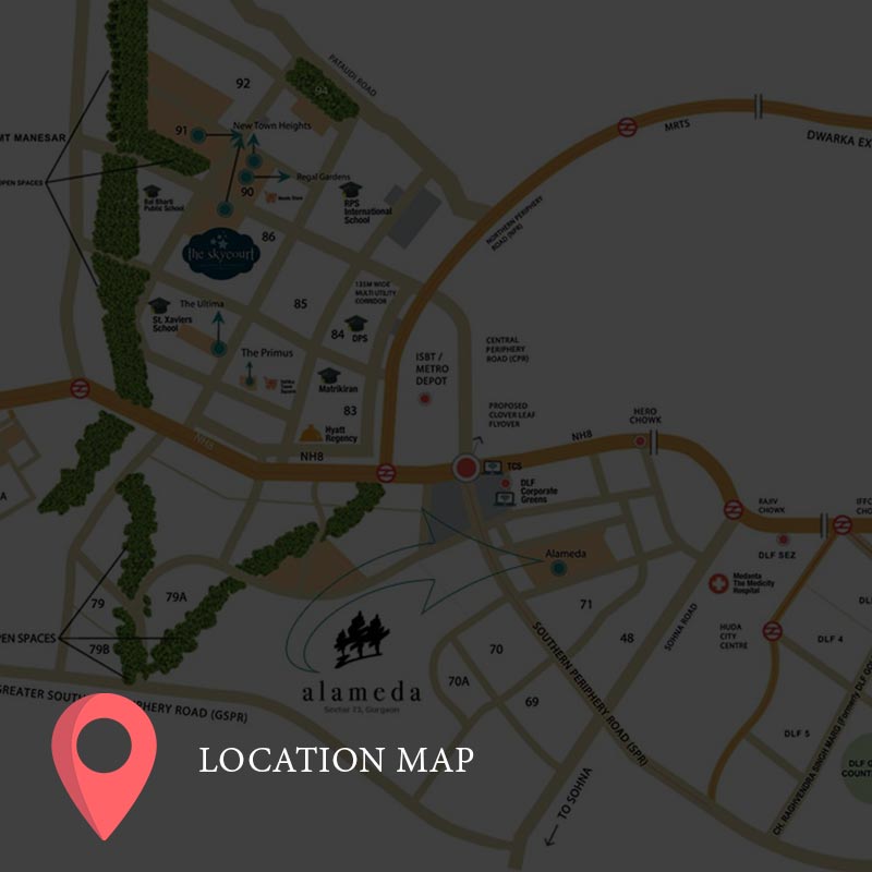 Dlf Alameda Floors Location Map