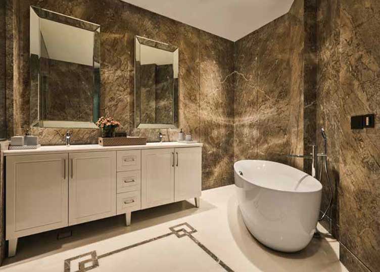 washrooms with bathtub